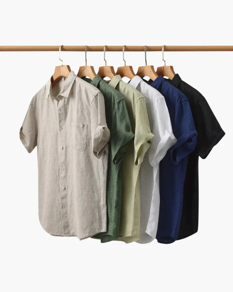 Camisa de Lino Manga Corta