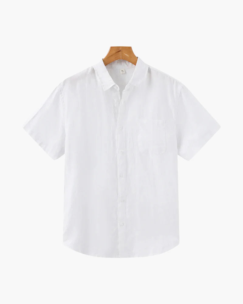 Camisa de Lino Manga Corta