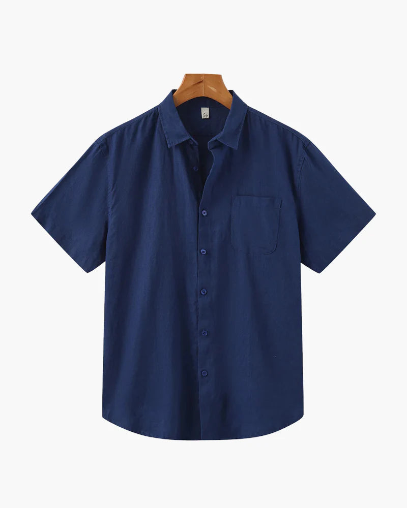 Camisa de Lino Manga Corta