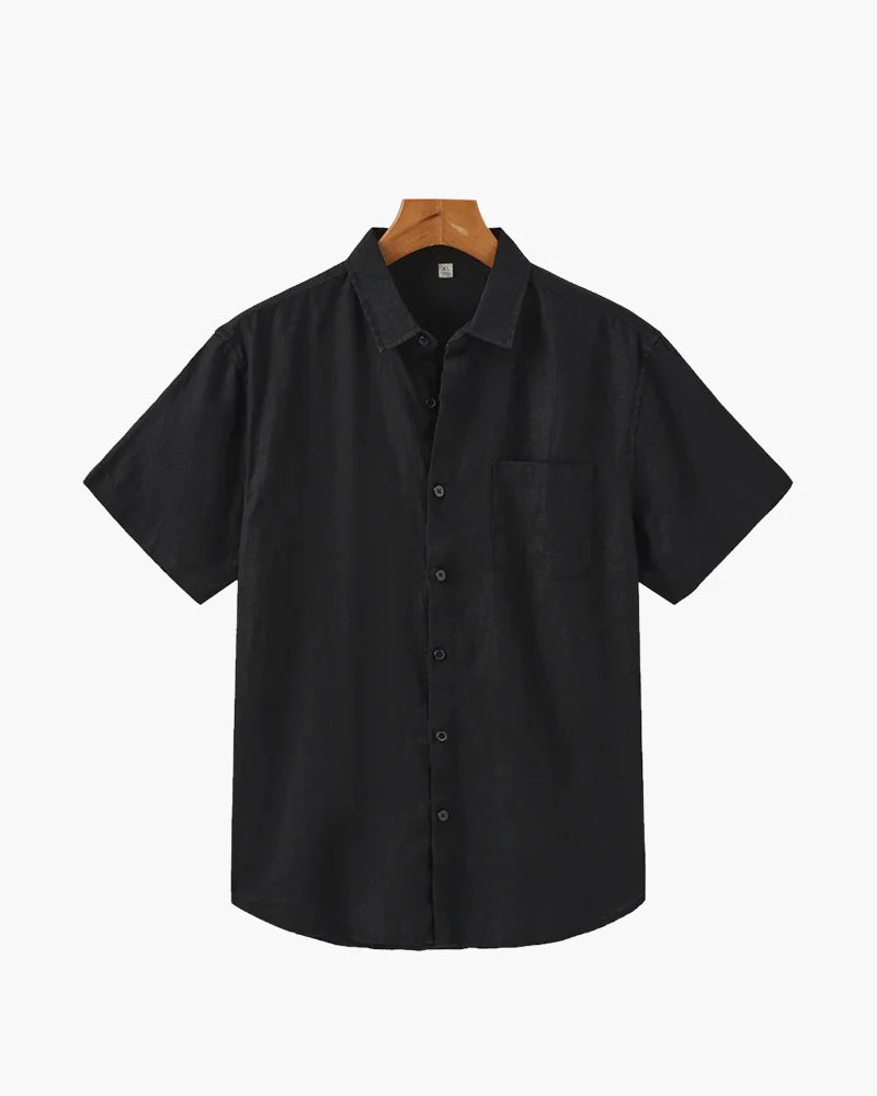 Camisa de Lino Manga Corta